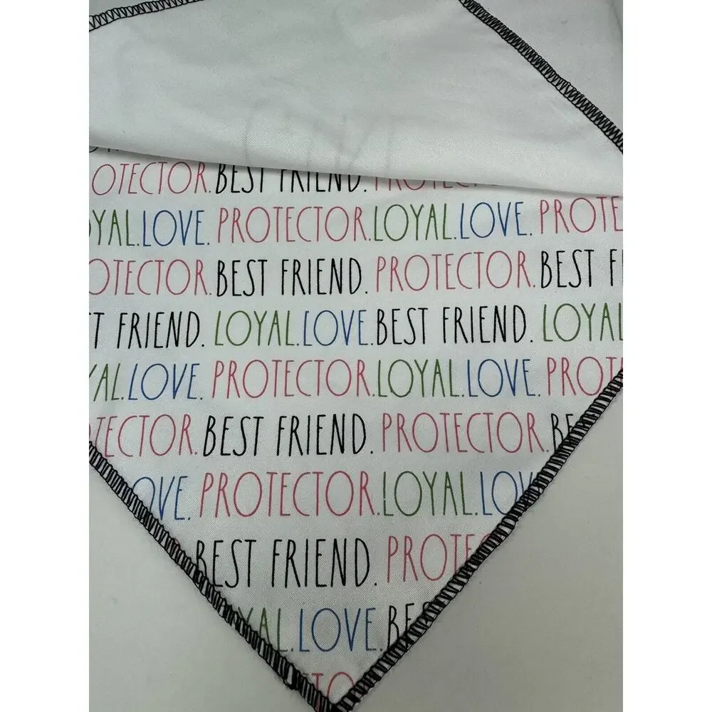 Rae Dunn 2 Pack Pet Bandannas Good Girl Size S/M 100% Cotton NWT